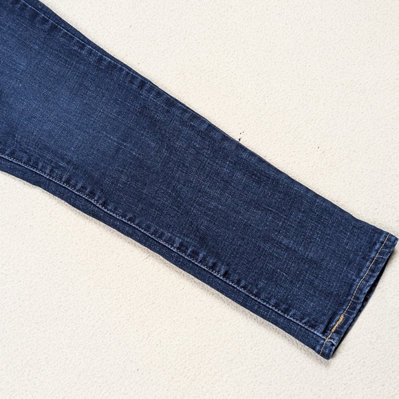 Women's Blue Levi's 711 Skinny Jeans Size 33 Crop Dark Wash Stretchy Mid-Rise - Picture 5 of 16